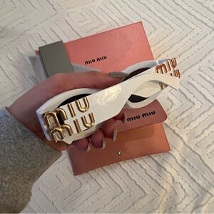 White Miu Miu Sunglasses